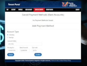 Add Banck Account